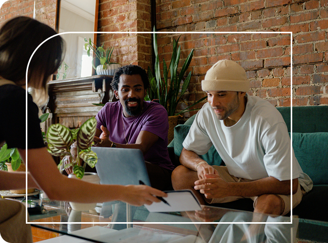A group of individuals launching a website